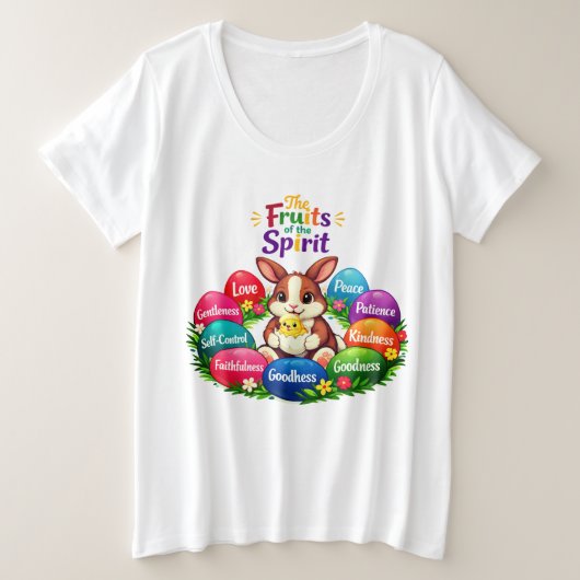 イースターTシャツ プラスサイズTシャツ (デザイン正面)