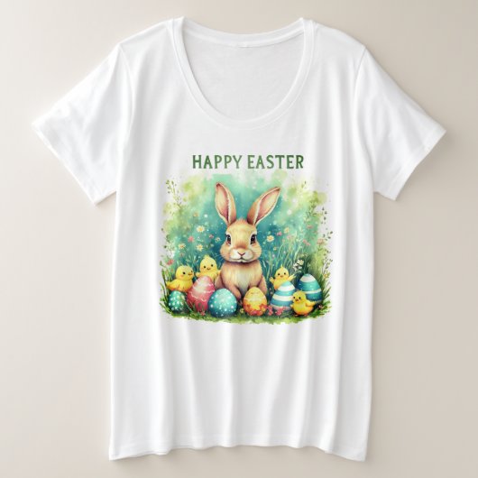 イースターTシャツ プラスサイズTシャツ (デザイン正面)