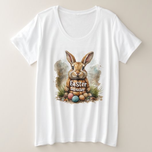 イースターTシャツ プラスサイズTシャツ (デザイン正面)