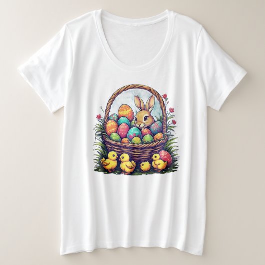 イースターTシャツ プラスサイズTシャツ (デザイン正面)