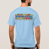 イースターTシャツ(青)でバスケットを満たす Tシャツ (裏面)