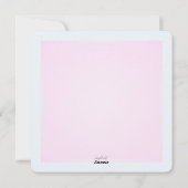 イースタ賛美ーのピンク写真誕生のお知らせ シーズンカード (裏面)