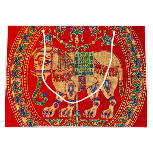 イーストインディアンゾウプリント ラージペーパーバッグ (正面)