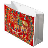 イーストインディアンゾウプリント ラージペーパーバッグ (正面アングル)