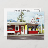 イーストウィンドドライブイン、カスケードロック、オレゴンはがき ポストカード (正面/裏面)