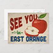 イーストオレンジニュージャージーのリンゴ – ヴィンテージ旅行 ポストカード (正面/裏面)