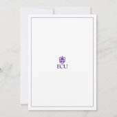 イーストカロライナ大学卒業 招待状 (裏面)