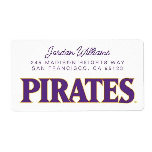 イーストカロライナ大学 |パイレーツ ラベル (正面)