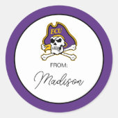 イーストカロライナ大学 | ECUパイレーツ2 ラウンドシール (正面)