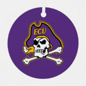 イーストカロライナ大学 | ECUパイレーツ メタルオーナメント (正面)