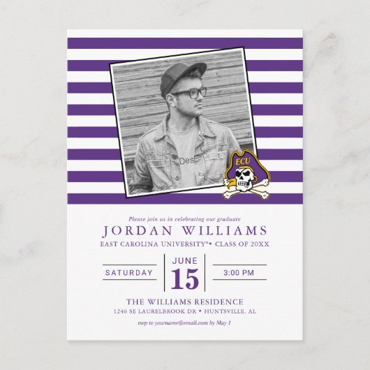 イーストカロライナ大学 | ECUパイレーツ 案内ポストカード (正面)