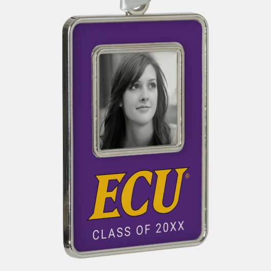 イーストカロライナ大学 | ECUロゴ シルバープレートフレームオーナメント (右)