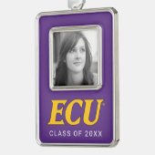 イーストカロライナ大学 | ECUロゴ シルバープレートフレームオーナメント (左)