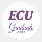 イーストカロライナ大学 | ECUロゴ ラウンドシール (正面)