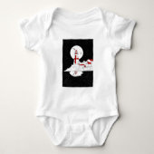 イーストクオディヘッドライトハウスフラットシャツ ベビーボディスーツ (正面)