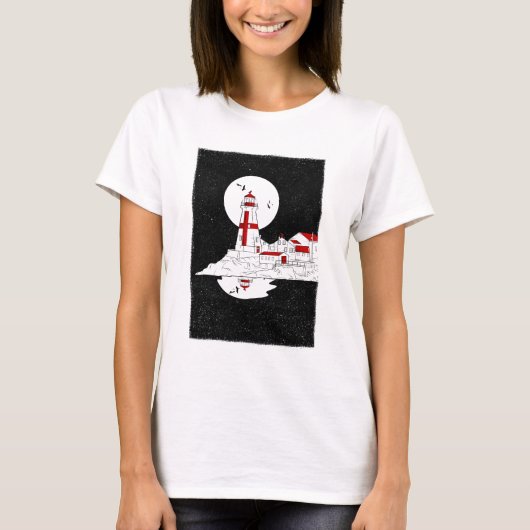 イーストクオディヘッドライトハウスフラットシャツ Tシャツ (正面)