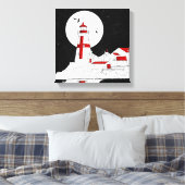 イーストクードディヘッドライトハウスフラット キャンバスプリント (インサイチュ (寝室))