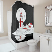 イーストクードディヘッドライトハウスフラット シャワーカーテン (インサイチュ)