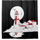 イーストクードディヘッドライトハウスフラット シャワーカーテン (正面)