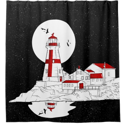 イーストクードディヘッドライトハウスフラット シャワーカーテン (正面)