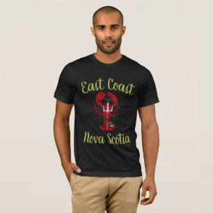 イーストコーストノバスコシア赤いトライデントロブスターTシャツ Tシャツ