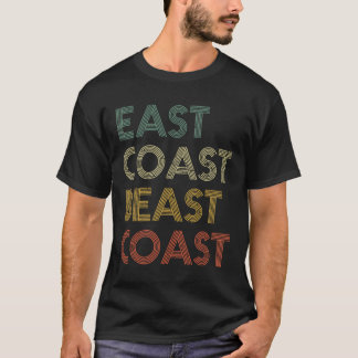 イーストコーストビーストコーストヴィンテージレトロデザイン Tシャツ