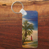 イーストコーストビーチとライトハウス、Gary Poling著 キーホルダー (正面)