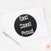 イーストコースト誇りを持ったブラックラウンドステッカー ラウンドシール (封筒)