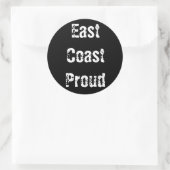 イーストコースト誇りを持ったブラックラウンドステッカー ラウンドシール (バッグ)