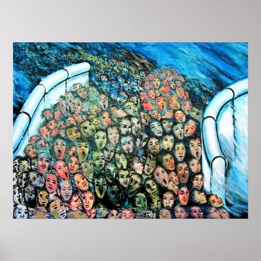 イーストサイドギャラリー、ベルリンの壁、マスエスケープエリア ポスター (正面)