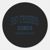 イーストストラウズバーグペンシルバニアPaアスレティックスポーツD ラウンドシール (正面)