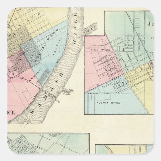 イーストセントルイス、マウントカーメル、ジャセイビル、メンドータ スクエアシール (正面)