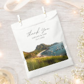 イーストヌサテンガラ結婚式の引き出物写真ありがとう フェイバーバッグ (クリップ留めされた状態)