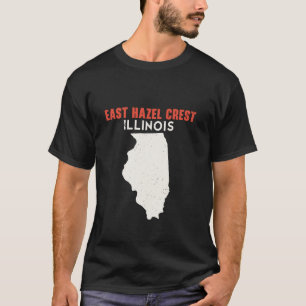 イーストハゼルクレストイリノイUSA州アメリカントラベル Tシャツ