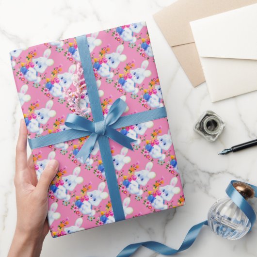 イーストバニーと卵のパターンの包装紙 ラッピングペーパー (ギフト)