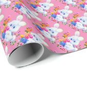 イーストバニーと卵のパターンの包装紙 ラッピングペーパー (ロールコーナー)