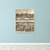 イーストパーク、レーシンとオークランドファーム キャンバスプリント (インサイチュ (ウッドフロア))