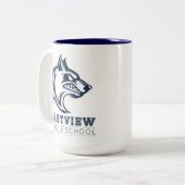 イーストビュー中学校コーヒーマグ ツートーンマグカップ (正面左)