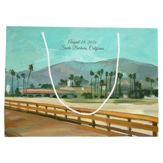 イーストビーチサンタバーバラ抱き枕 ラージペーパーバッグ (裏面)