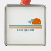 イーストビーチジョージアサンパームツリーズ メタルオーナメント (正面)