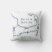 イーストファルマスMAケープコッドビーチハウスフォト クッション (正面)
