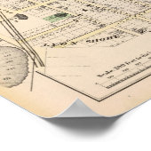 イーストプロビデンスロードアイランドの地図 ポスター (角)