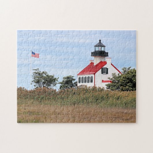 イーストポイントライトハウスニュージャージージグソーパズル ジグソーパズル (横)
