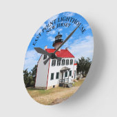 イーストポイントライトハウスニュージャージー丸壁時計 ラウンド壁時計 (傾斜)