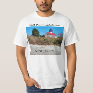 イーストポイントライトハウス、ニュージャージーTシャツ Tシャツ