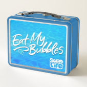 "イーストマイバブル"プールクールカラー泳ぐ人生 メタルランチボックス (裏面)