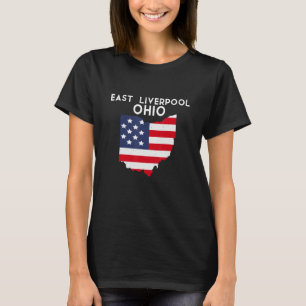 イーストリバプールオハイオUSA州アメリカトラベルオヒオ Tシャツ