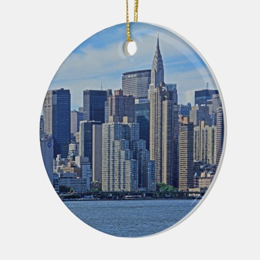 イーストリバーA1からニューヨークのスカイライン セラミックオーナメント (左)
