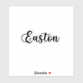 イーストン名 – 手書き書道 シール