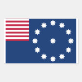 イーストン国旗の磁石 長方形シール (正面)